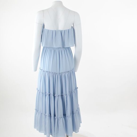 1.STATE Strapless Maxi Dress in Blue - Picture 3 of 5